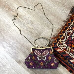 Vintage Purple Embroidered Bag